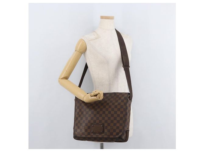 LOUIS VUITTON Borsa a Spalla Brooklyn MM Damier Ebene N51211 LV Auth bs35045 - vista 24