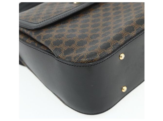 Céline Borsa a mano in tela Macadam CELINE in pelle PVC nera e oro Auth 178597A Nero D'oro - vista 11