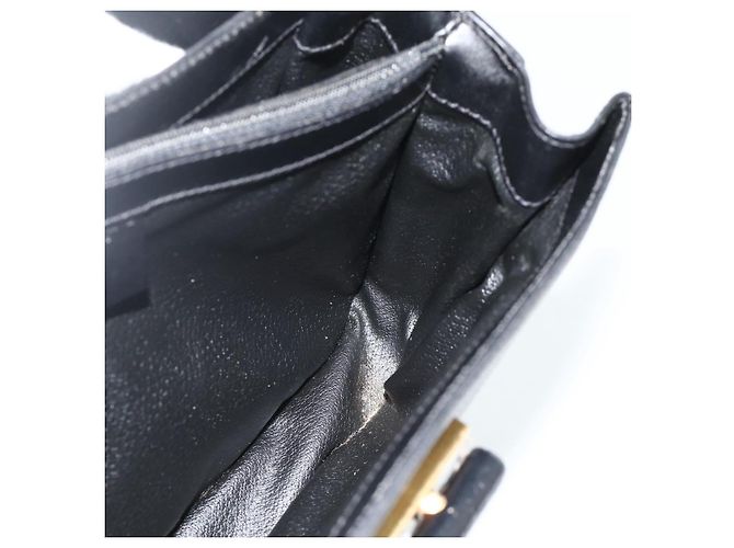 Céline Borsa a mano in tela Macadam CELINE in pelle PVC nera e oro Auth 178597A Nero D'oro - vista 17