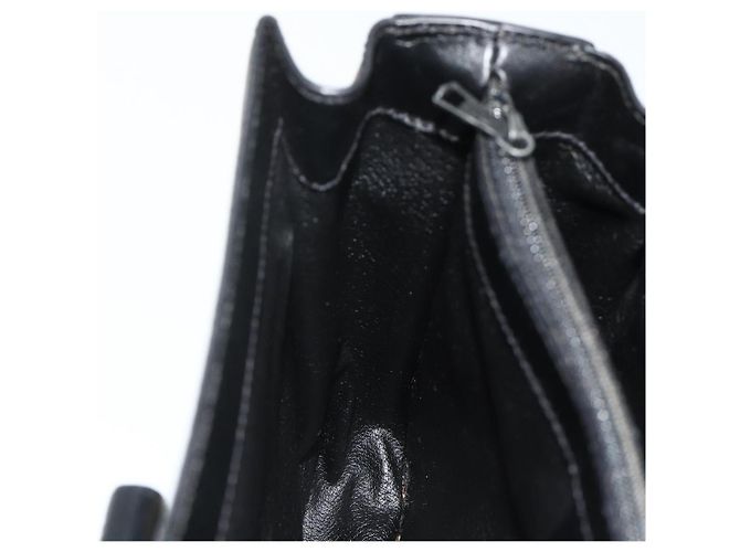 Céline Borsa a mano in tela Macadam CELINE in pelle PVC nera e oro Auth 178597A Nero D'oro - vista 18