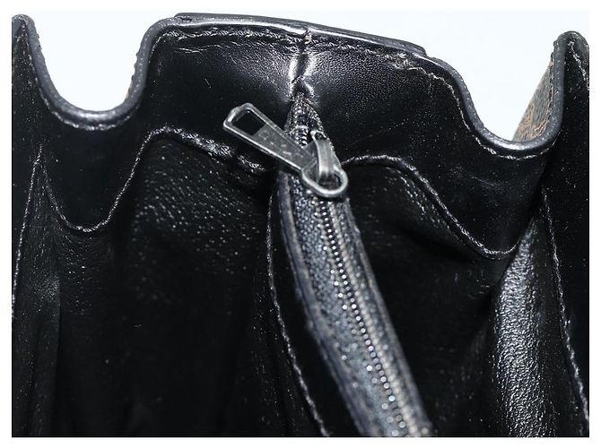Céline Borsa a mano in tela Macadam CELINE in pelle PVC nera e oro Auth 178597A Nero D'oro - vista 19