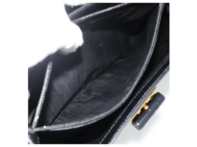 Céline Borsa a mano in tela Macadam CELINE in pelle PVC nera e oro Auth 178597A Nero D'oro - vista 20