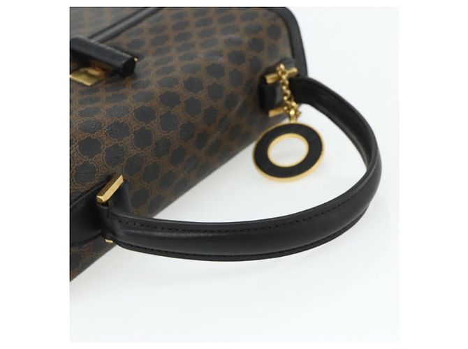 Céline Borsa a mano in tela Macadam CELINE in pelle PVC nera e oro Auth 178597A Nero D'oro - vista 7