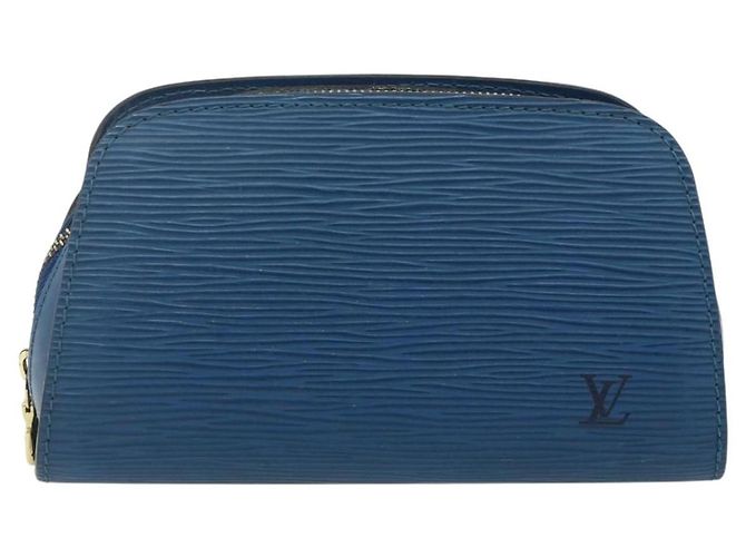 LOUIS VUITTON Pochette Dauphine PM Epi Blu M48445 LV Auth 177339 - vista 13