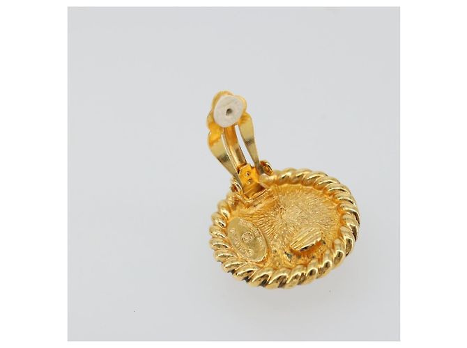 Chanel Ohrringe aus goldfarbenem Metall CC Auth 175112 - Ansicht 4