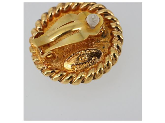 Chanel Ohrringe aus goldfarbenem Metall CC Auth 175112 - Ansicht 8