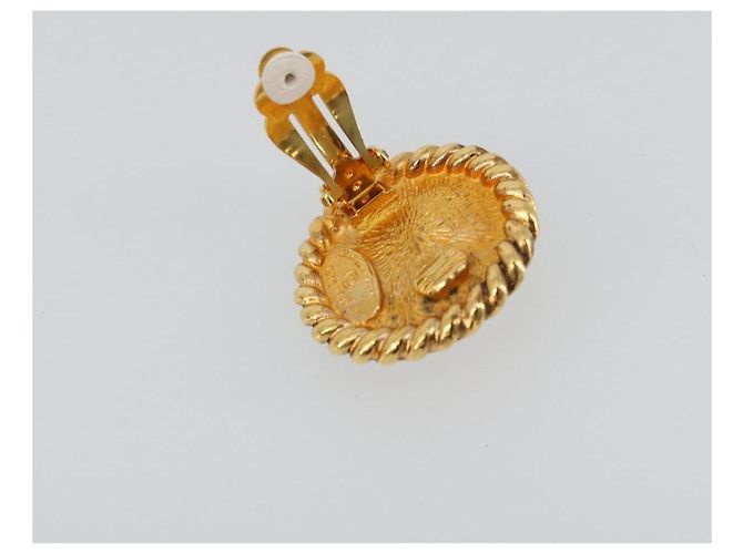 Chanel Ohrringe aus goldfarbenem Metall CC Auth 175112 - Ansicht 9