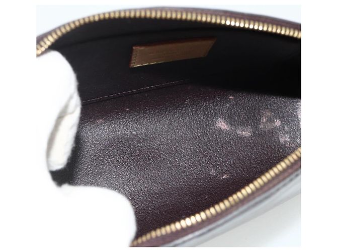 LOUIS VUITTON Pochette Cosmetica Vernis PM Amarante M91495 LV Auth 177298 Bordò - vista 10