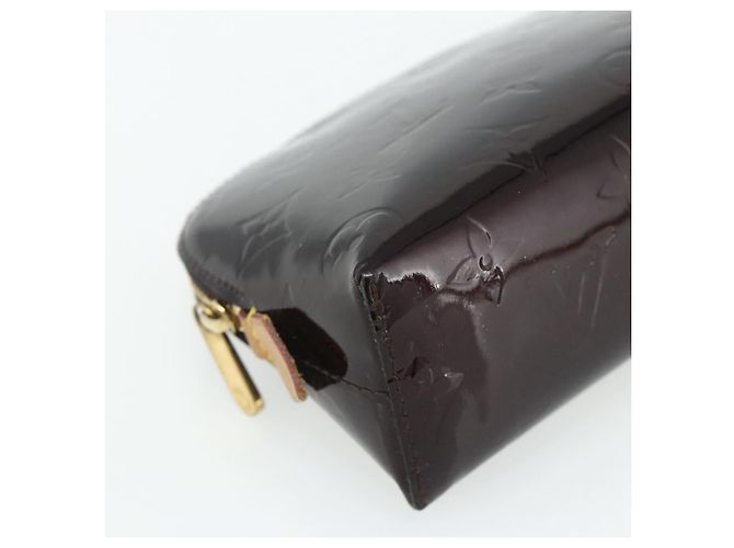 LOUIS VUITTON Pochette Cosmetica Vernis PM Amarante M91495 LV Auth 177298 Bordò - vista 14
