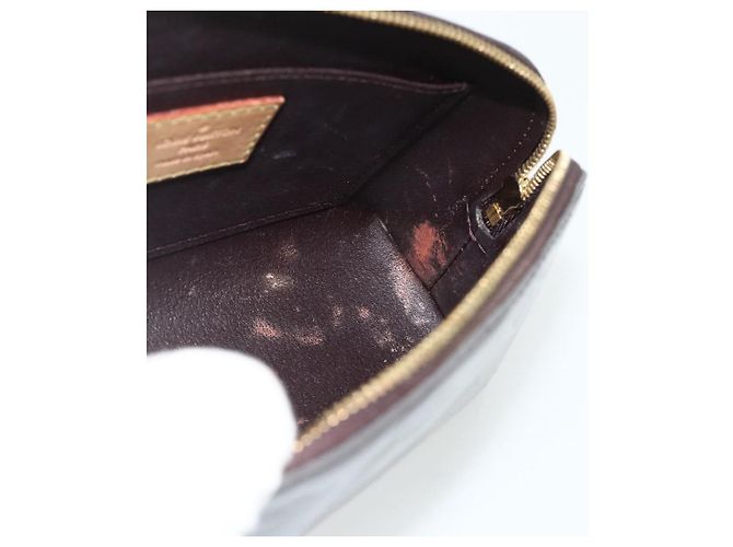 LOUIS VUITTON Pochette Cosmetica Vernis PM Amarante M91495 LV Auth 177298 Bordò - vista 17
