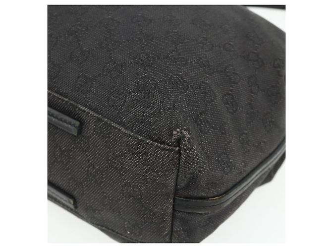 Borsa Tote GG Canvas Gucci Nera 101341 Auth 177247 Nero - vista 10