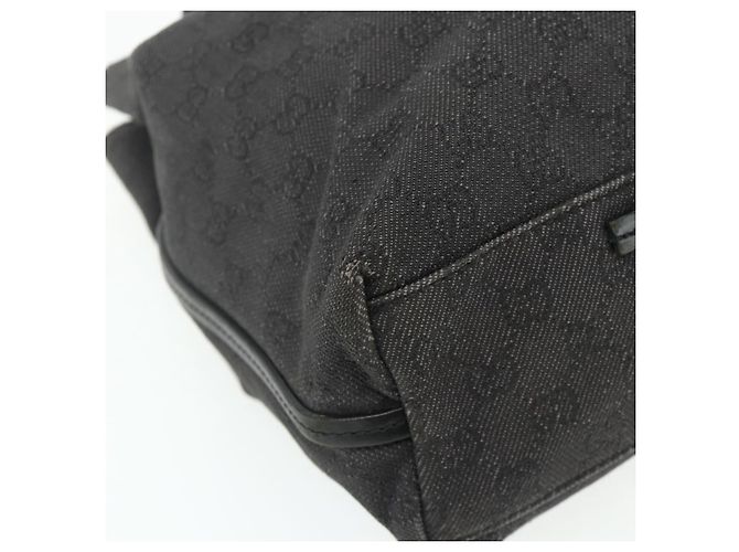 Borsa Tote GG Canvas Gucci Nera 101341 Auth 177247 Nero - vista 11