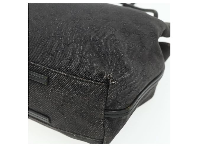 Borsa Tote GG Canvas Gucci Nera 101341 Auth 177247 Nero - vista 12