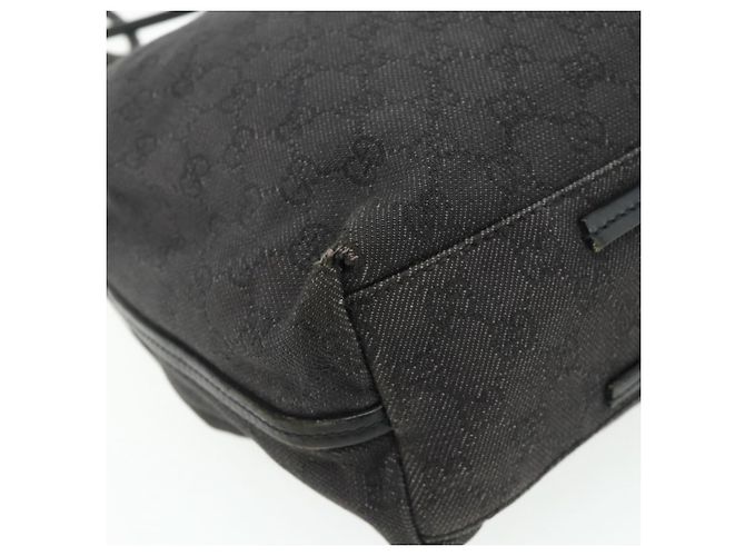 Borsa Tote GG Canvas Gucci Nera 101341 Auth 177247 Nero - vista 13