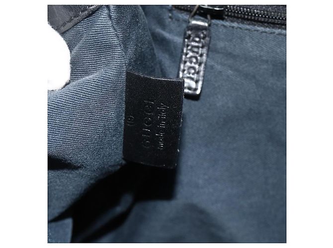 Borsa Tote GG Canvas Gucci Nera 101341 Auth 177247 Nero - vista 14