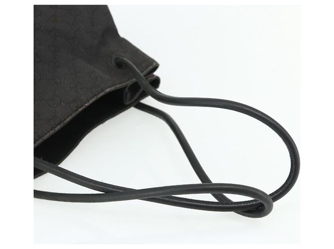 Borsa Tote GG Canvas Gucci Nera 101341 Auth 177247 Nero - vista 7