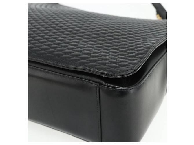 BALLY Borsa a Spalla in Pelle Nera e Oro Auth 158223 Nero D'oro - vista 10