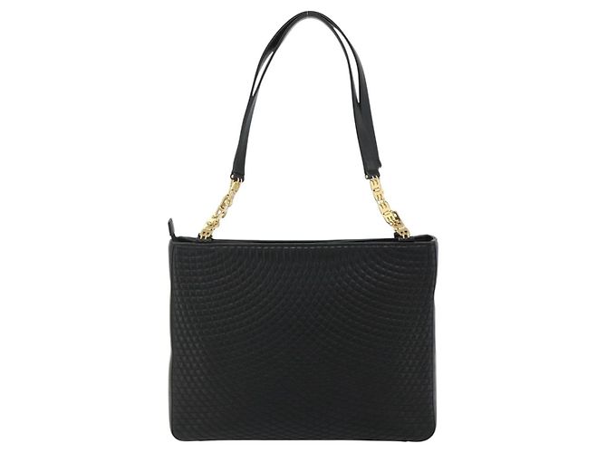 BALLY Borsa a Spalla in Pelle Nera e Oro Auth 158223 Nero D'oro - vista 3