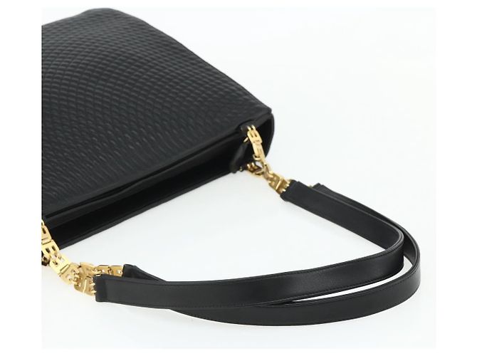 BALLY Borsa a Spalla in Pelle Nera e Oro Auth 158223 Nero D'oro - vista 7