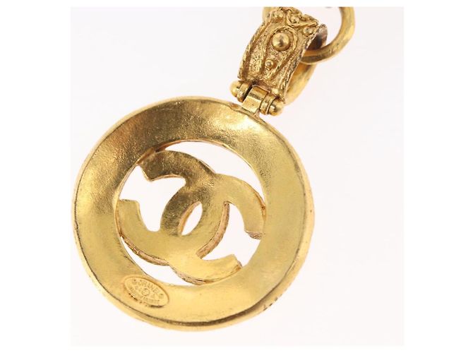 Chaveiro CHANEL em metal dourado CC Auth bs35092M - vista 7