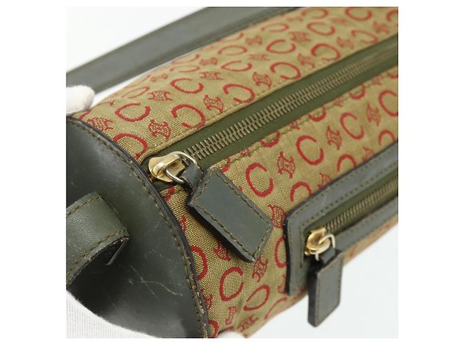 16 Céline Borsa a Spalla in Tela Macadam C di CELINE Beige Oro Auth fm5324 D'oro - vista 14