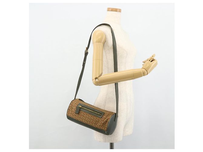 16 Céline Borsa a Spalla in Tela Macadam C di CELINE Beige Oro Auth fm5324 D'oro - vista 23