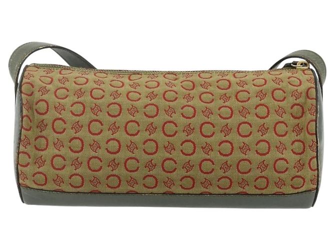 16 Céline Borsa a Spalla in Tela Macadam C di CELINE Beige Oro Auth fm5324 D'oro - vista 3