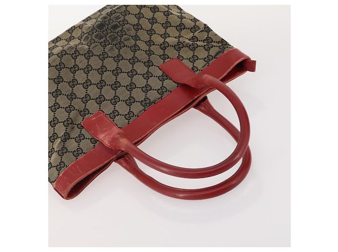 Borsa a Spalla GG Canvas Gucci Nylon 3 Pezzi Beige Nero Auth ti3900 - vista 12