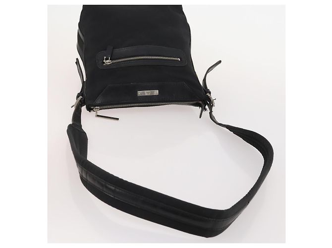 Borsa a Spalla GG Canvas Gucci Nylon 3 Pezzi Beige Nero Auth ti3900 - vista 19