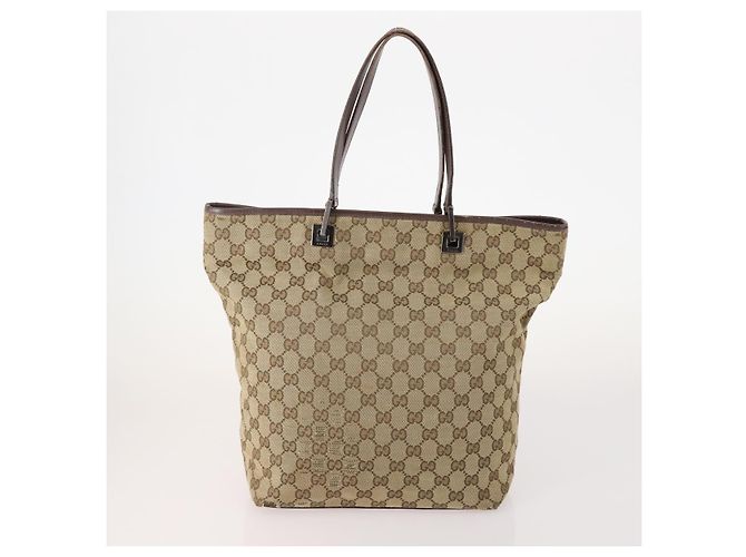 Borsa a Spalla GG Canvas Gucci Nylon 3 Pezzi Beige Nero Auth ti3900 - vista 3