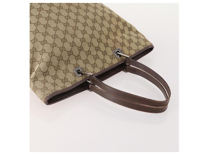 Borsa a Spalla GG Canvas Gucci Nylon 3 Pezzi Beige Nero Auth ti3900 - vista 5