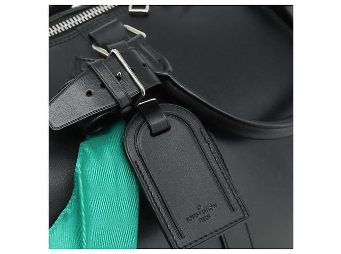 LOUIS VUITTON Borsa Keepall Bandoulière 50 in Pelle Nera M55268 Auth 167262SM Nero - vista 23