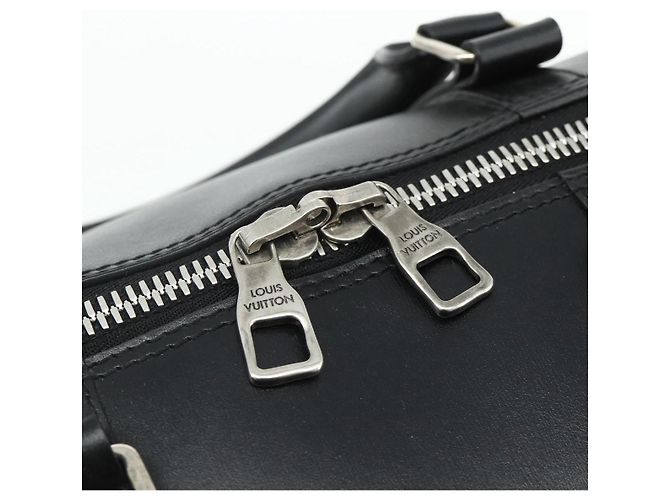 LOUIS VUITTON Borsa Keepall Bandoulière 50 in Pelle Nera M55268 Auth 167262SM Nero - vista 26