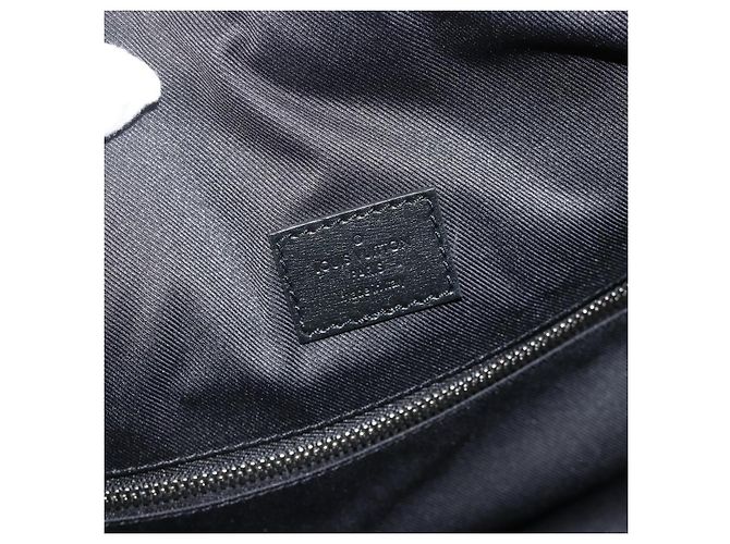 LOUIS VUITTON Borsa Keepall Bandoulière 50 in Pelle Nera M55268 Auth 167262SM Nero - vista 27
