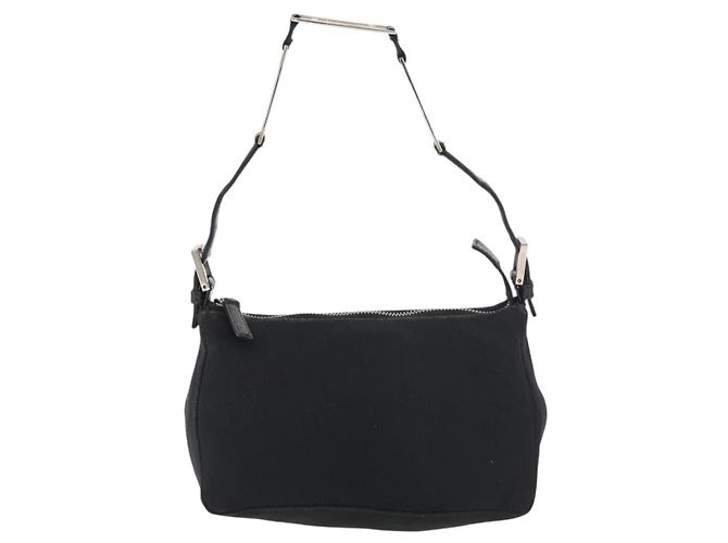 FENDI Handtasche aus Nylon Schwarz Silber Authentisch 177926 - Ansicht 13