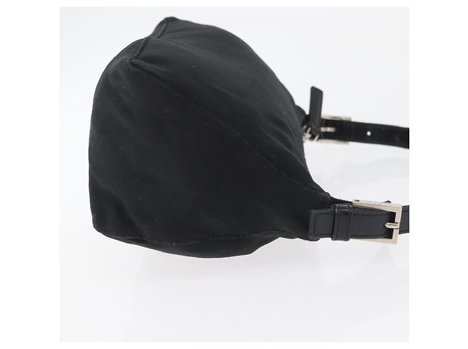 FENDI Handtasche aus Nylon Schwarz Silber Authentisch 177926 - Ansicht 3
