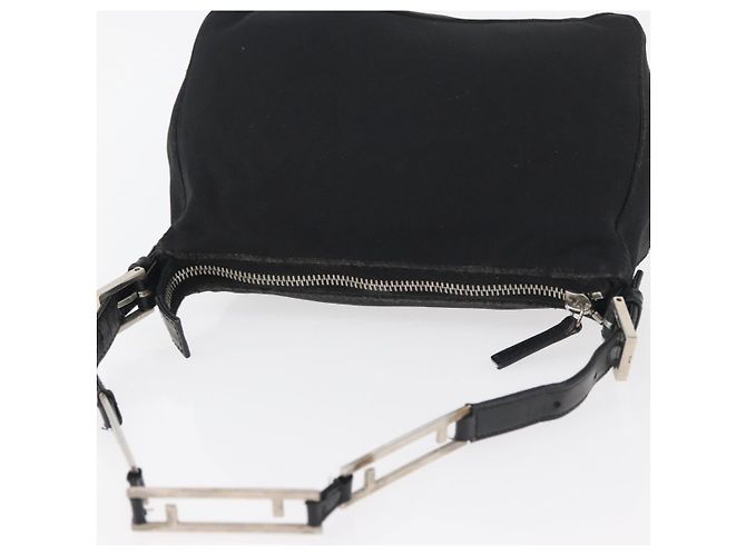 FENDI Handtasche aus Nylon Schwarz Silber Authentisch 177926 - Ansicht 6