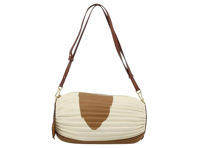 LOEWE - Bolsa Hin de couro bege do Castelo Móvel de Studio Ghibli Auth 167271SM Dourado - vista 13