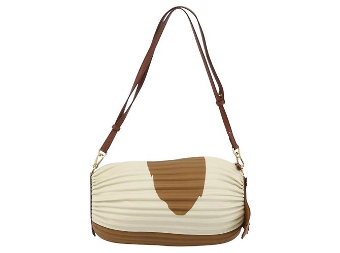 LOEWE - Bolsa Hin de couro bege do Castelo Móvel de Studio Ghibli Auth 167271SM Dourado - vista 2