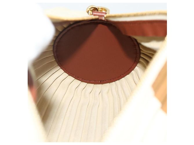 LOEWE - Bolsa Hin de couro bege do Castelo Móvel de Studio Ghibli Auth 167271SM Dourado - vista 21