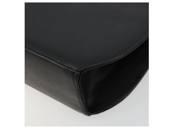 Borsa a spalla con catena Salvatore Ferragamo in pelle nera e oro Auth 177335A Nero D'oro - vista 10