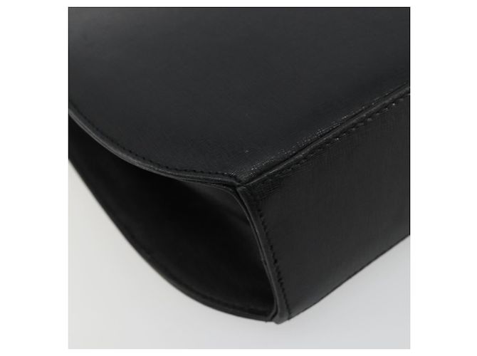 Borsa a spalla con catena Salvatore Ferragamo in pelle nera e oro Auth 177335A Nero D'oro - vista 11