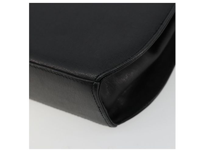 Borsa a spalla con catena Salvatore Ferragamo in pelle nera e oro Auth 177335A Nero D'oro - vista 12