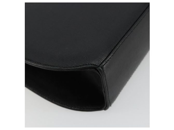 Borsa a spalla con catena Salvatore Ferragamo in pelle nera e oro Auth 177335A Nero D'oro - vista 13