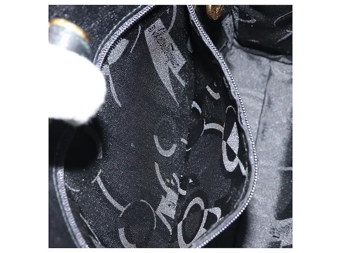 Borsa a spalla con catena Salvatore Ferragamo in pelle nera e oro Auth 177335A Nero D'oro - vista 20