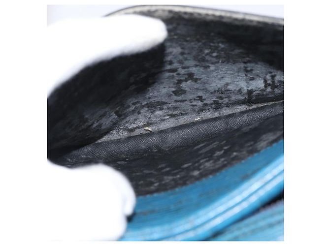 LOUIS VUITTON Borsa a Spalla Epi Jeune Fille MM Blu Toledo M52155 LV Auth BA12461 - vista 11