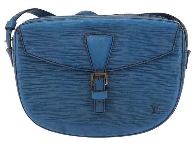 LOUIS VUITTON Borsa a Spalla Epi Jeune Fille MM Blu Toledo M52155 LV Auth BA12461 - vista 13