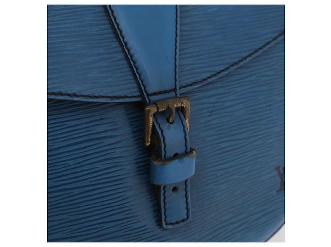 LOUIS VUITTON Borsa a Spalla Epi Jeune Fille MM Blu Toledo M52155 LV Auth BA12461 - vista 18