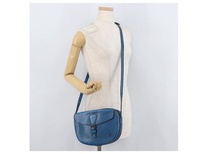 LOUIS VUITTON Borsa a Spalla Epi Jeune Fille MM Blu Toledo M52155 LV Auth BA12461 - vista 24