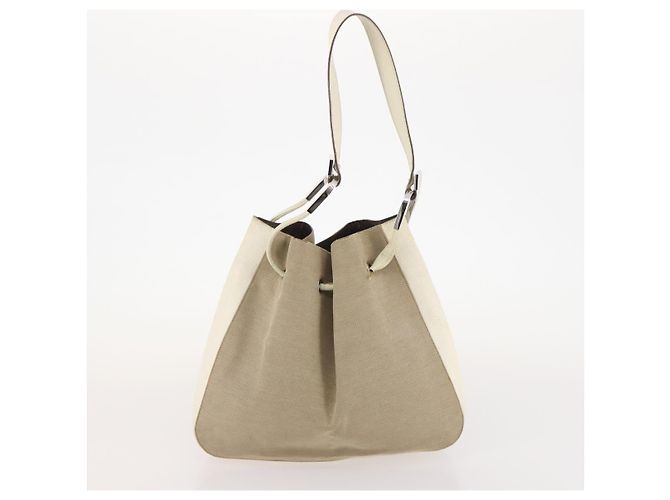 Borsa a Spalla in Tela GG Sherry Line di GUCCI 2 Pezzi Beige Auth BA12349 - vista 10